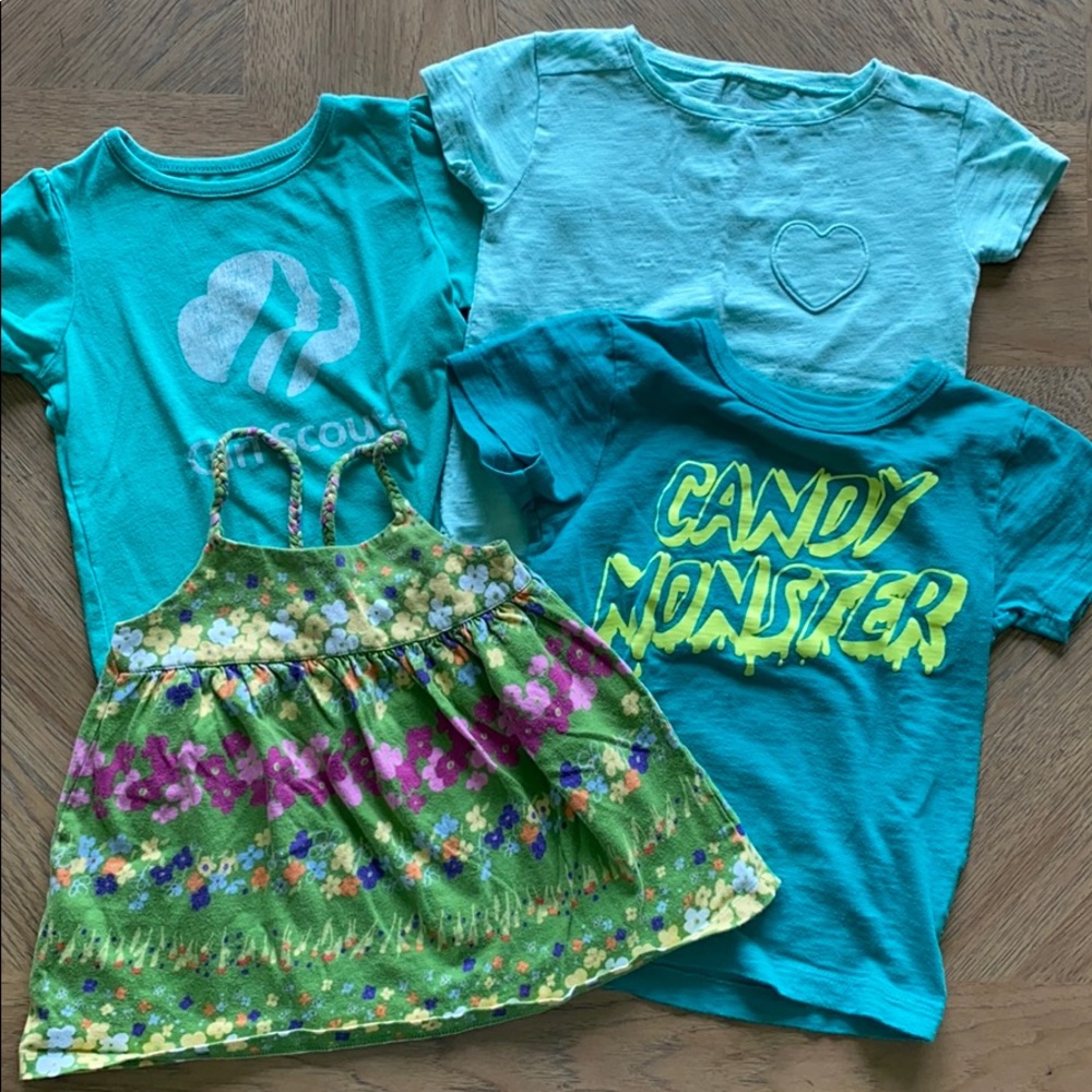 Green short sleeve t-shirt lot (3T)